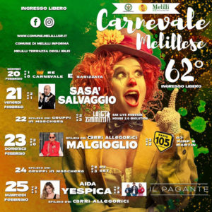 Carnevale di Melilli 2020 dal 20 al 25 Febbraio @ Melilli