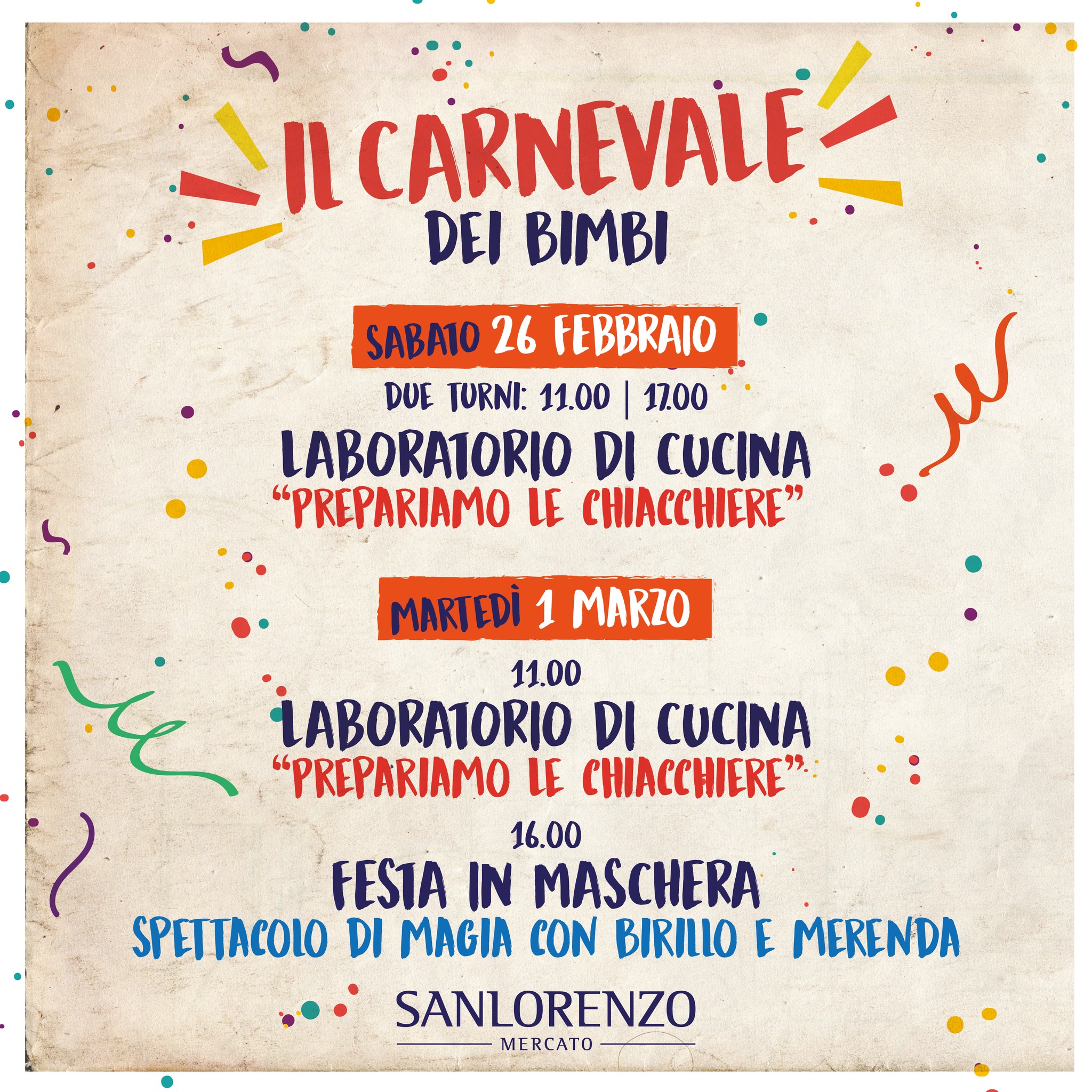 Carnevale in musica a Sanlorenzo Mercato