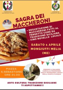 Sagra dei maccheroni 2023 a Mongiuffi Melia